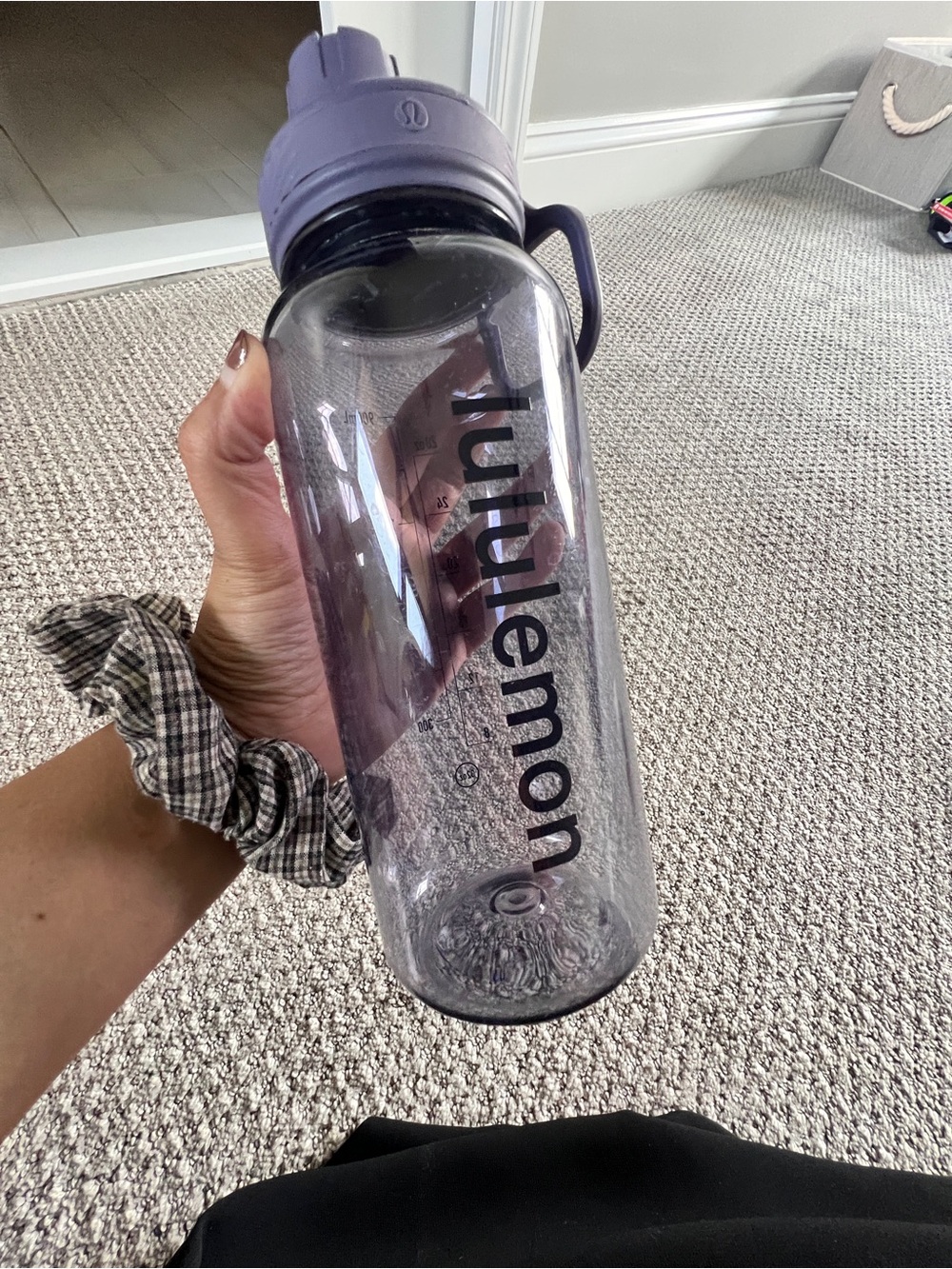 lululemon athletica Lavender and Smoke Clear Water Bottle